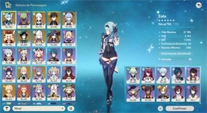 EULA C1, ZHONGLI C1 +OUTROS PERSONAGENS E ARMAS T5 - Genshin Impact