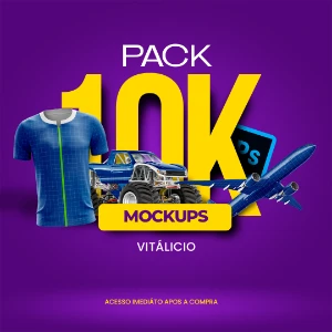 Pack +10.000 Mockups Editáveis para Photoshop *Vitalício* - Serviços Digitais