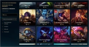 vendo skins de league of legends com o valor de 975 RP LOL