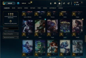 Bronze 4 com 75 Champs e 35 Skins + 2 Fragmentos - League of Legends LOL