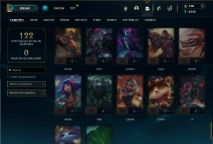 Bronze 4 com 75 Champs e 35 Skins + 2 Fragmentos - League of Legends LOL