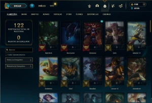 Bronze 4 com 75 Champs e 35 Skins + 2 Fragmentos - League of Legends LOL