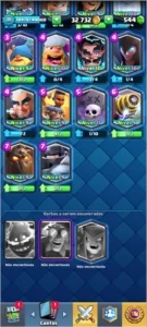 CONTA CLASH ROYALE FULL ACESSO CARTAS QUASE FULL