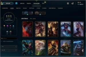 Level 402 - Platina 4 Last Season - 111 SKins - League of Legends LOL