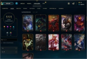 Level 402 - Platina 4 Last Season - 111 SKins - League of Legends LOL