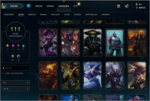 Level 402 - Platina 4 Last Season - 111 SKins - League of Legends LOL