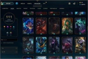 Level 402 - Platina 4 Last Season - 111 SKins - League of Legends LOL