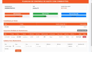 Planilha De Controle De Gasto De Combustível De Veículos - Planilhas e Dashboards