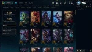 CONTA LEAGUE OF LEGENDS OURO 1, 168 SKINS 5 ULTIMATE. LOL