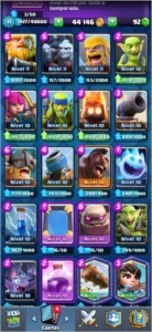 VENDO CONTA NV 11 DE CLASH ROYALE, QUASE TODAS AS CARTAS