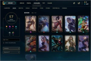 Conta League of Legends para Main RIVEN LOL