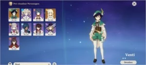 Vendo Conta Top C/ Venti AR 28/ Personagens LVL 50 - Genshin Impact
