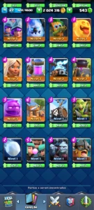Conta Clash Royale lvl 27 com 2 milhão de ouro