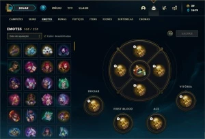 Conta bronze 1 com TODOS os champs e 250 Skins + 4 Miticas - League of Legends LOL