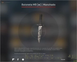 Faca M9-Baioneta Manchada Field Tested - Counter Strike CS