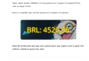CONTA GASTOS 4.520R$ +431 skins - League of Legends LOL