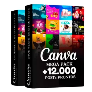 Mega pack Canva +12.000 posts prontos 100% editáveis - Artes e Templates Artes Canva