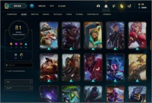 Conta prata 1 com 81 skins e 140 champs - League of Legends LOL