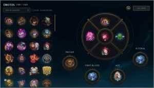 Conta LEGUE OF LEGENDS 120 Skins, 100 Emotes, 247 Ícones - League of Legends LOL