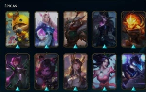 Conta LEGUE OF LEGENDS 120 Skins, 100 Emotes, 247 Ícones - League of Legends LOL