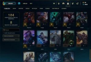 Conta Unranked com 55 Champs e 14 Skins + 2 Fragmentos - League of Legends LOL