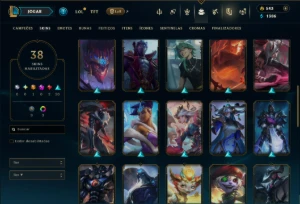 Unranked com 70 Champs e 38 Skins ( MID / ADC ) - League of Legends LOL
