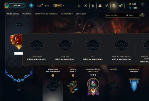 Unranked com 70 Champs e 38 Skins ( MID / ADC ) - League of Legends LOL