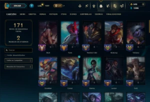 Unranked com 70 Champs e 38 Skins ( MID / ADC ) - League of Legends LOL