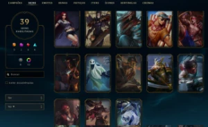 conta handlvl lvl 82 33 skins vender rapido - League of Legends LOL