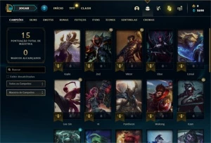 Conta ouro 4 com 26 Champs e 4 Skins + 1 Fragmento - League of Legends LOL