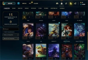 Conta ouro 4 com 26 Champs e 4 Skins + 1 Fragmento - League of Legends LOL