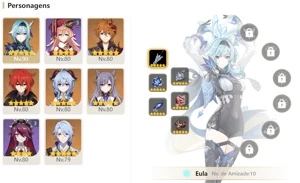 CONTA GENSHIN AR 55⭐9 LENDÁRIOS⭐3 ARMAS 5⭐GANYU+AMOS,EULA+A5 - Genshin Impact