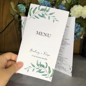 Menu de Mesa Personalizado — 20 Unidades