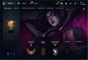CONTA GOLD 2 MMR ALTO 38 CHAMP 2 SKIN E 4 ATIVAVEIS - League of Legends LOL