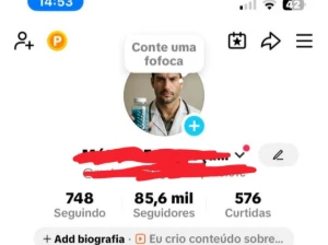 Conta Tiktok 85 mil seguidores