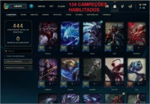 CONTA SEM BORDA MMR INTACTO 134 CAMPEÕES + 244 SKINS - League of Legends LOL