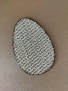Ovo MDF 10 cm Revestido de Juta - Acabamentos - Artesanato e Personalizados