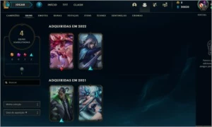conta smurf lvl 20, 4 skins - League of Legends LOL