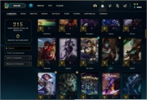 Conta platina 3 com 100 champs e 32 skins - League of Legends LOL