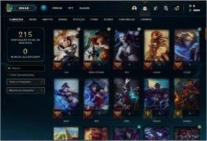 Conta platina 3 com 100 champs e 32 skins - League of Legends LOL