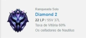 CONTA DIAMANTE II LOL - League of Legends