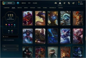 CONTA LEAGUE OF LEGENDS EX DIAMOND MUITAS SKINS E BARATA !! LOL
