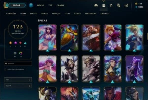CONTA LEAGUE OF LEGENDS EX DIAMOND MUITAS SKINS E BARATA !! LOL