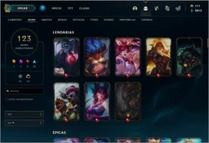 CONTA LEAGUE OF LEGENDS EX DIAMOND MUITAS SKINS E BARATA !! LOL
