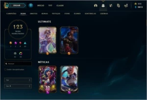 CONTA LEAGUE OF LEGENDS EX DIAMOND MUITAS SKINS E BARATA !! LOL