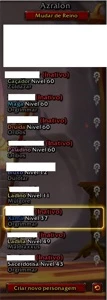 CONTA BNET AZRALON COM 16 LVL 60 - WOW - Blizzard