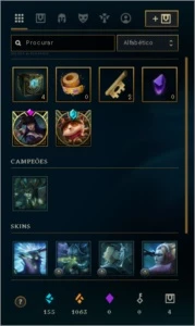 Conta LoL - 64 champs/27 skins - Ouro3 (SoloQ)/Ouro2 (Flex) - League of Legends