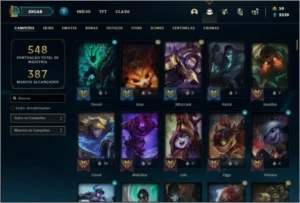 Conta bronze 1 com TODOS os champs e 149 skins - League of Legends LOL