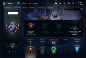 Conta bronze 1 com TODOS os champs e 149 skins - League of Legends LOL