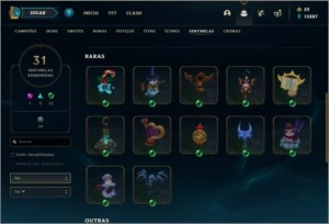 Vendo conta no LOL com 167 skins, todos os champs e 15k EA - League of Legends